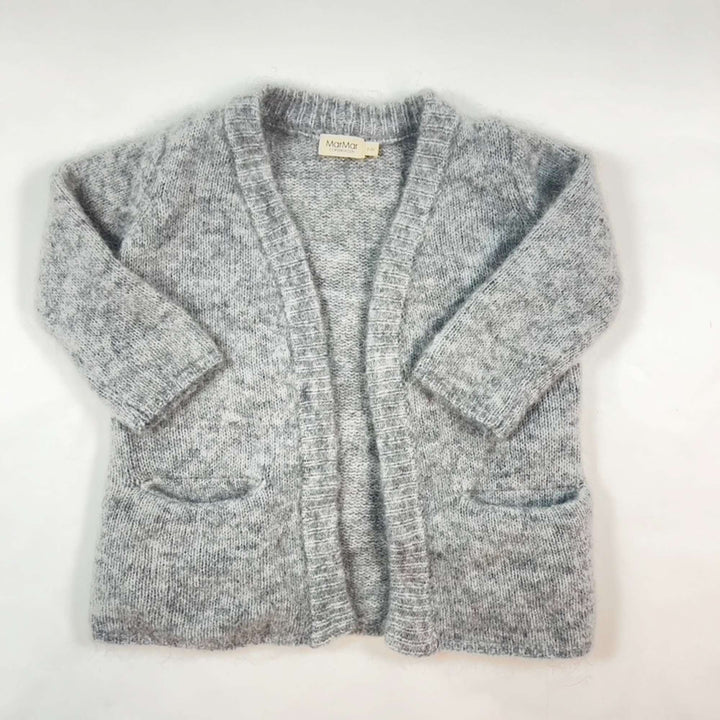 MarMar Copenhagen grey melange chunky mohair mix cardigan 2-3Y 1