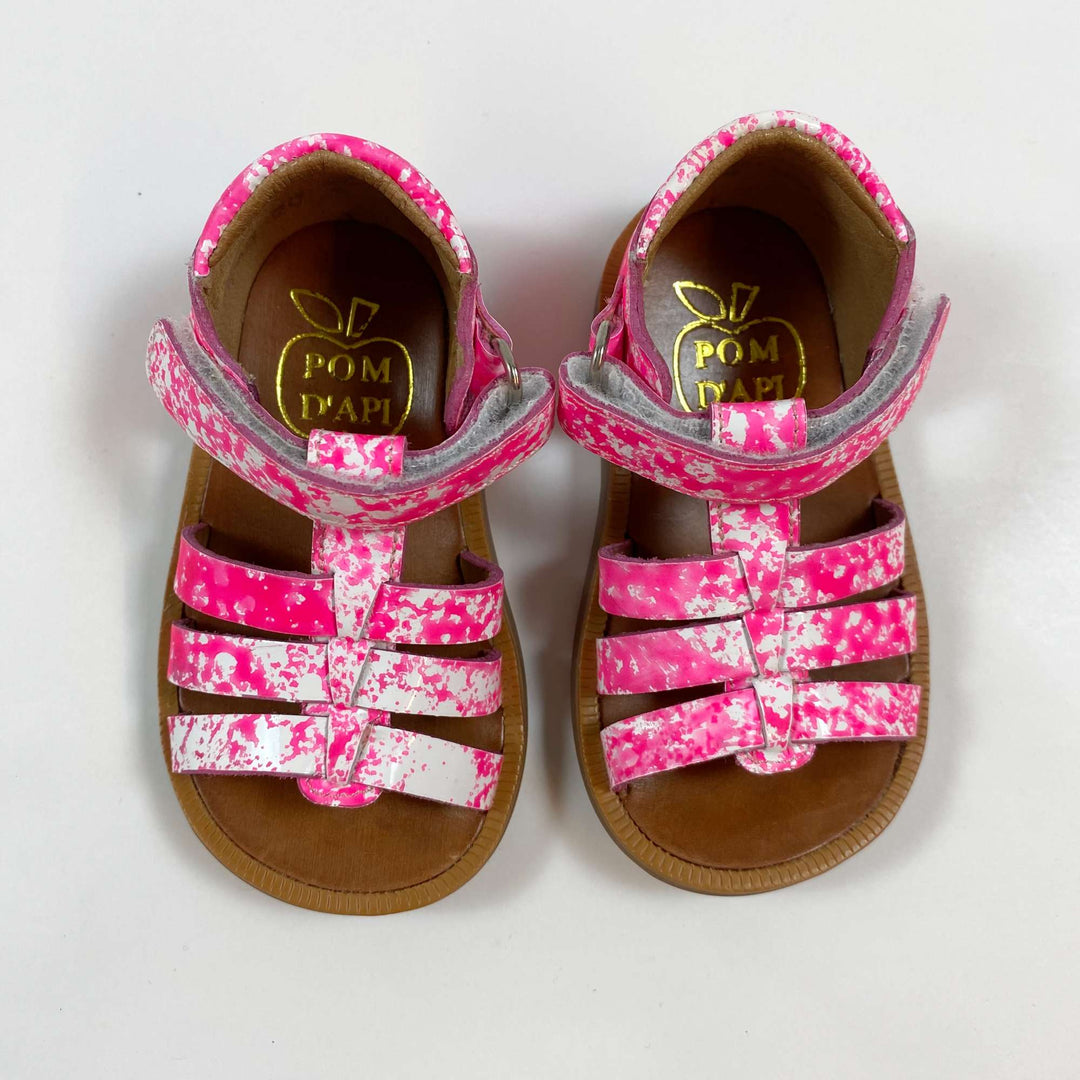 Pom D'Api pink splash leather sandals 20 2