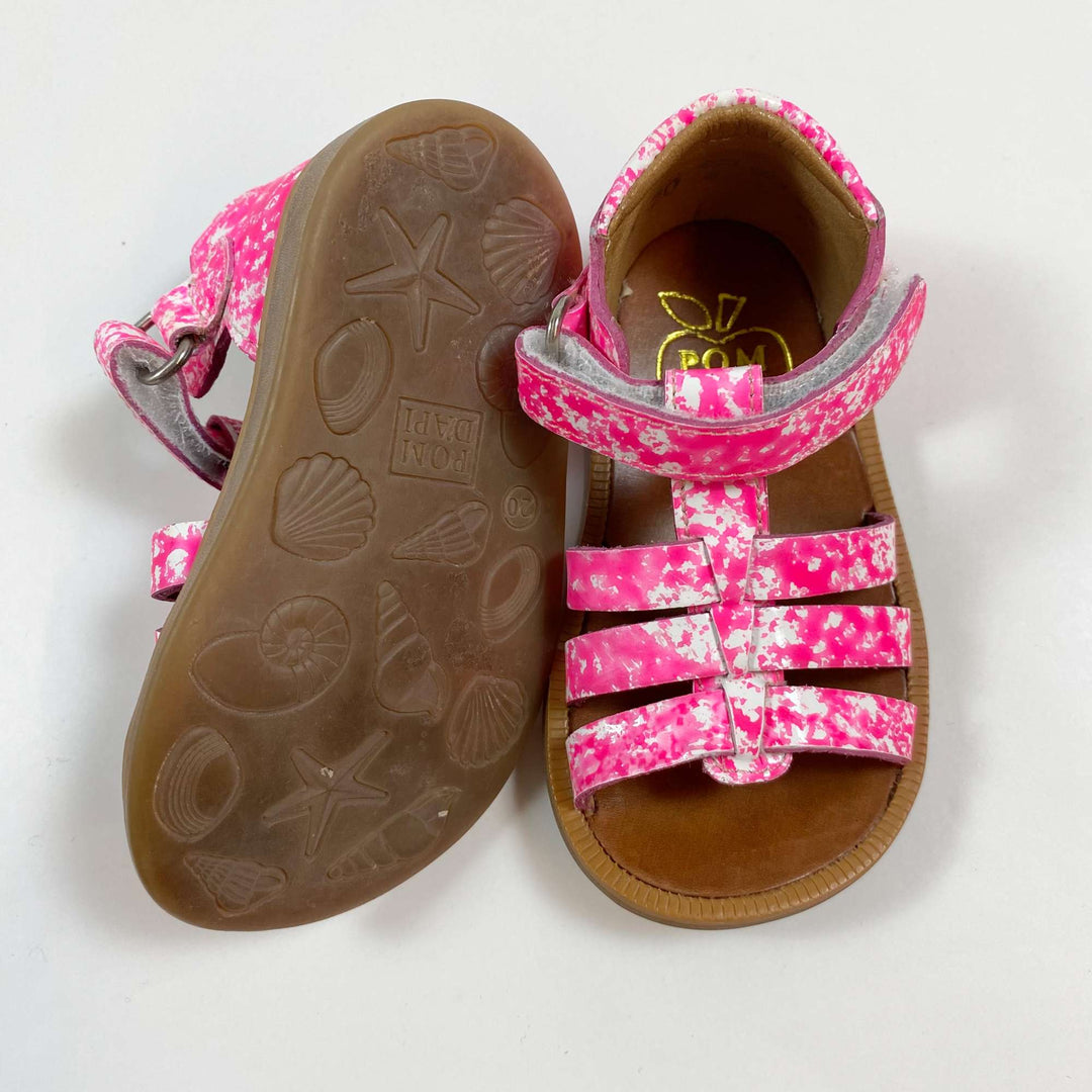 Pom D'Api pink splash leather sandals 20 3