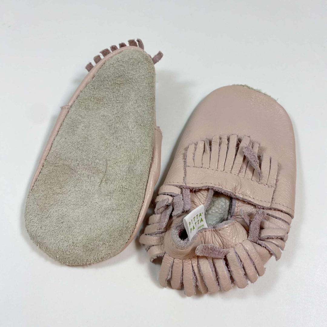 Pitta Patta soft pink leather slippers 24-36M 2