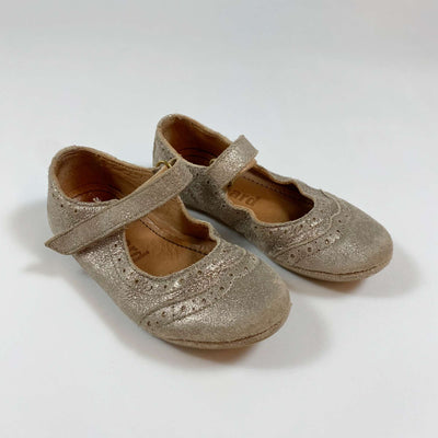 Bisgaard gold leather ballerina shoes 25 1