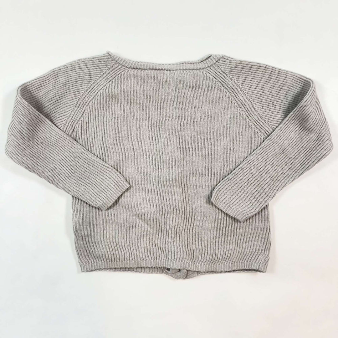 Leevje grey linen/cotton knit cardigan 86-92 2