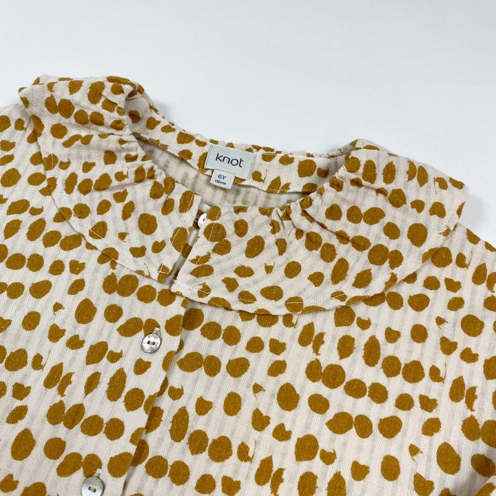 Knot flecked collared blouse 6Y/116 2