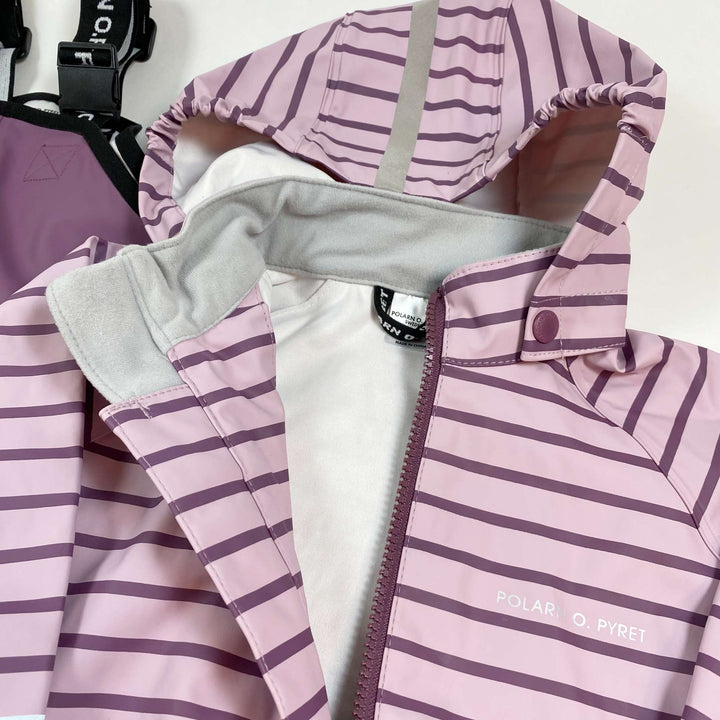 Polarn O. Pyret purple striped rain set 1-2Y/86-92 3