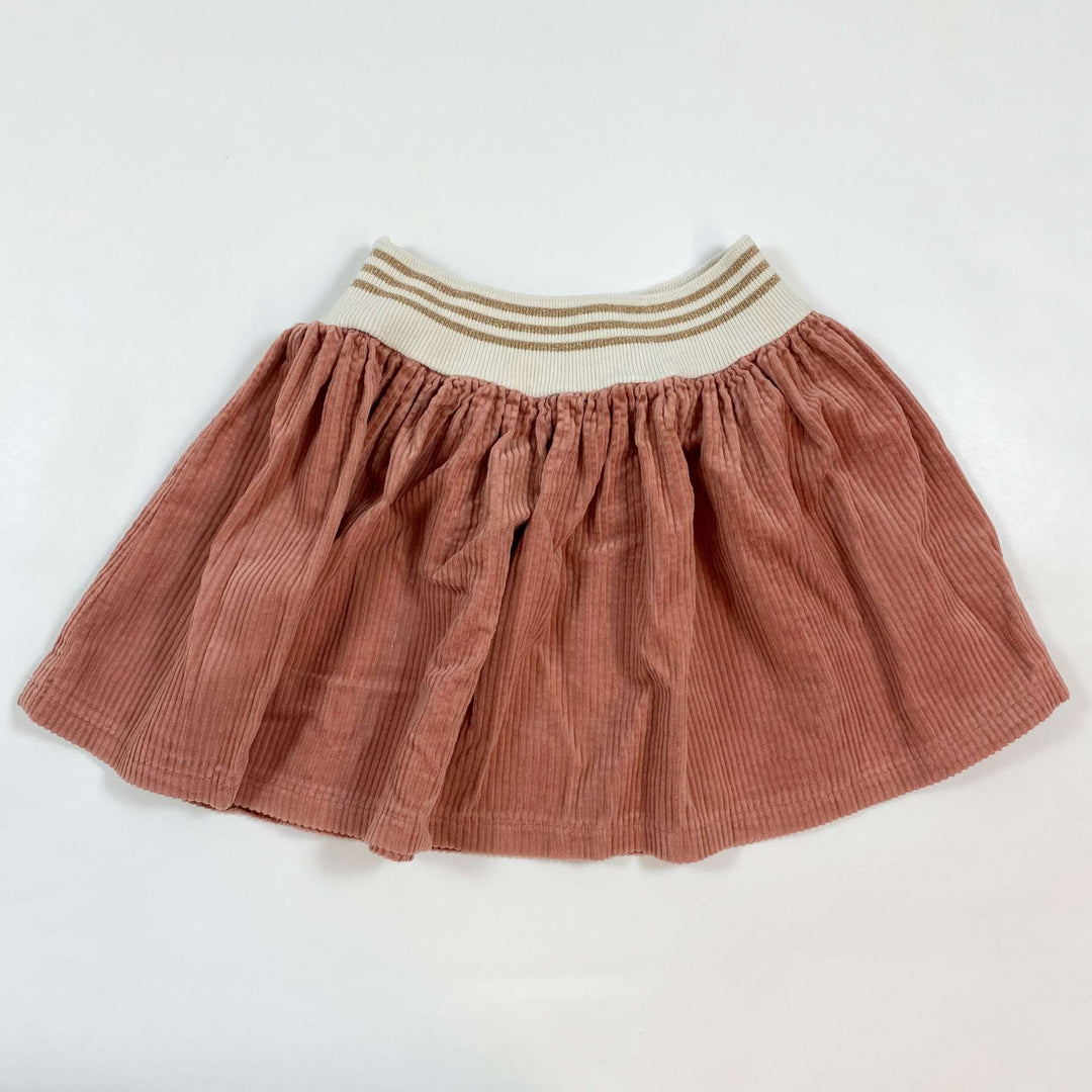 Alexas Alphabet vintage pink corduroy skater skirt XS/86-98 3