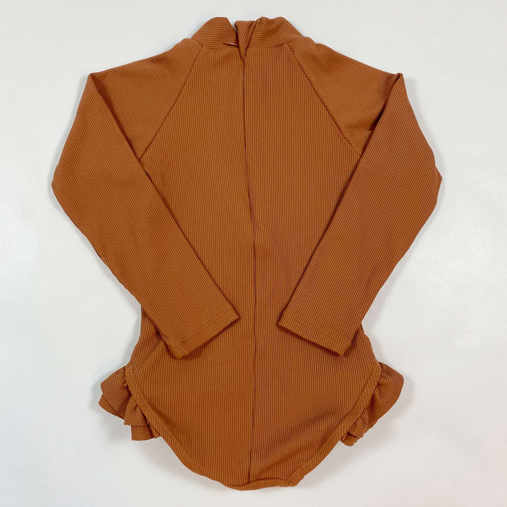 Lil' Atelier terracotta ribbed UV swimsuit 2-3Y/98 2