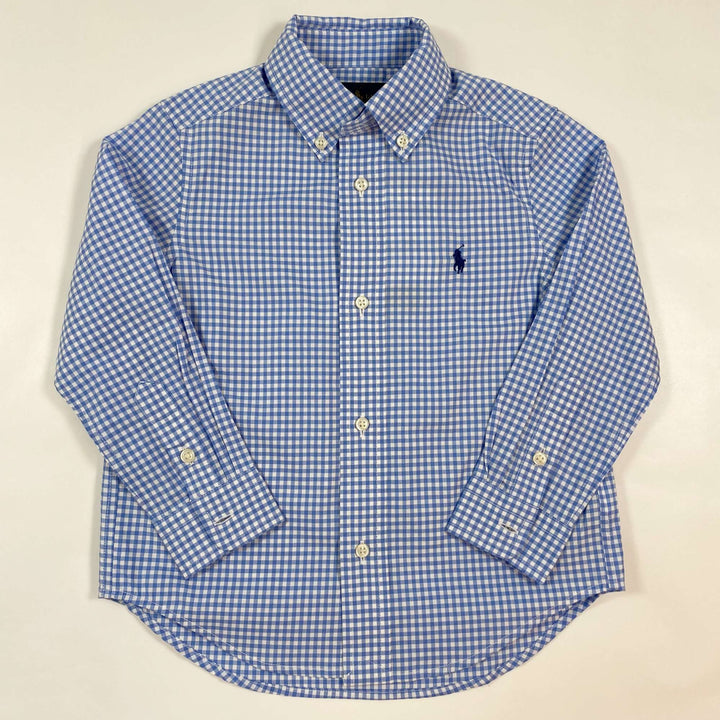 Ralph Lauren blue gingham button down shirt Second Season 3Y 1