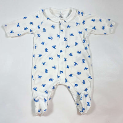 Petit Bateau monkey print organic cotton footed pyjama Second Season diff. sizes 1