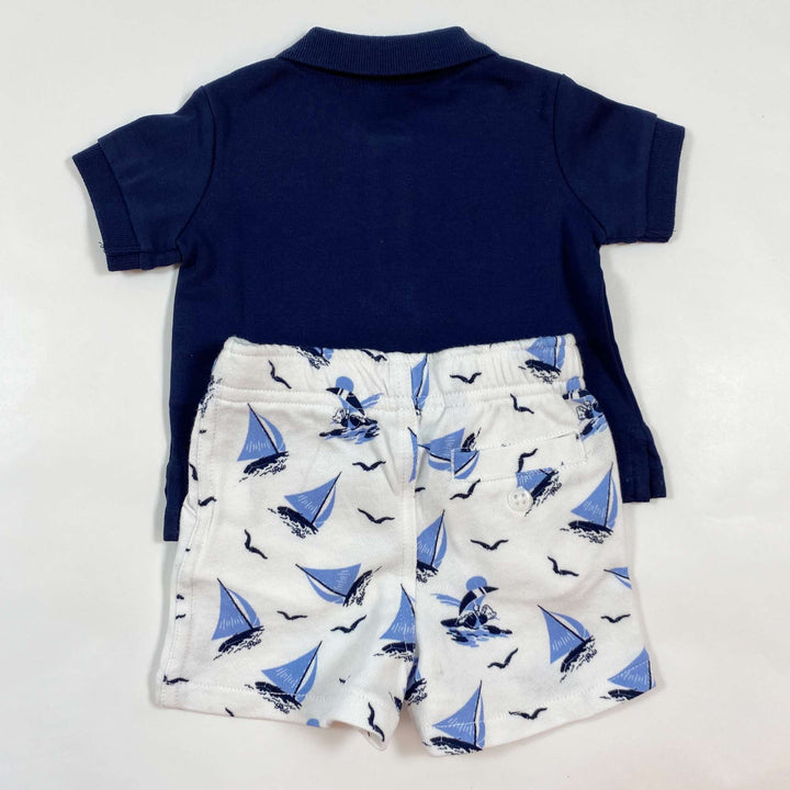 Ralph Lauren navy sail print polo & short summer set Second Season diff. sizes 2