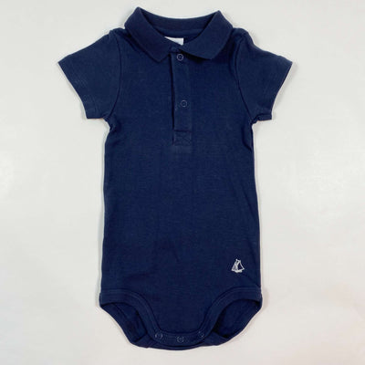 Petit Bateau navy short-sleeved collared body Second Season diff. sizes 1