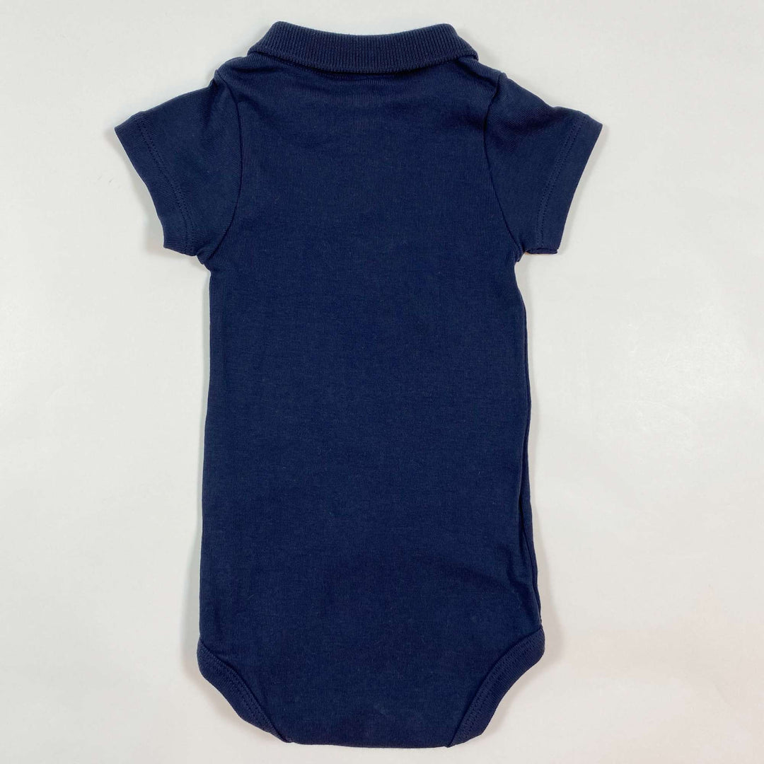 Petit Bateau navy short-sleeved collared body Second Season diff. sizes 2