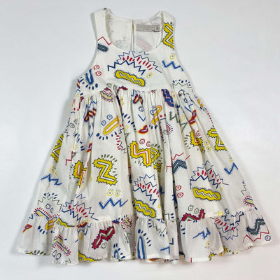 Stella McCartney Kids ecru abstract print dress 2Y 1