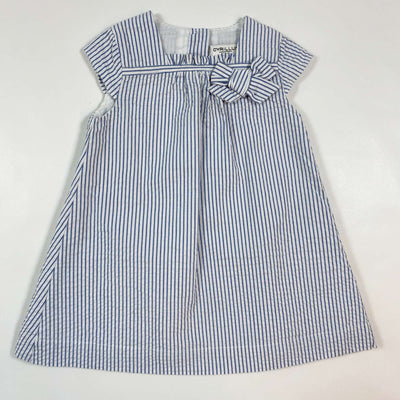 Cyrillus blue striped summer dress 9M/71 1