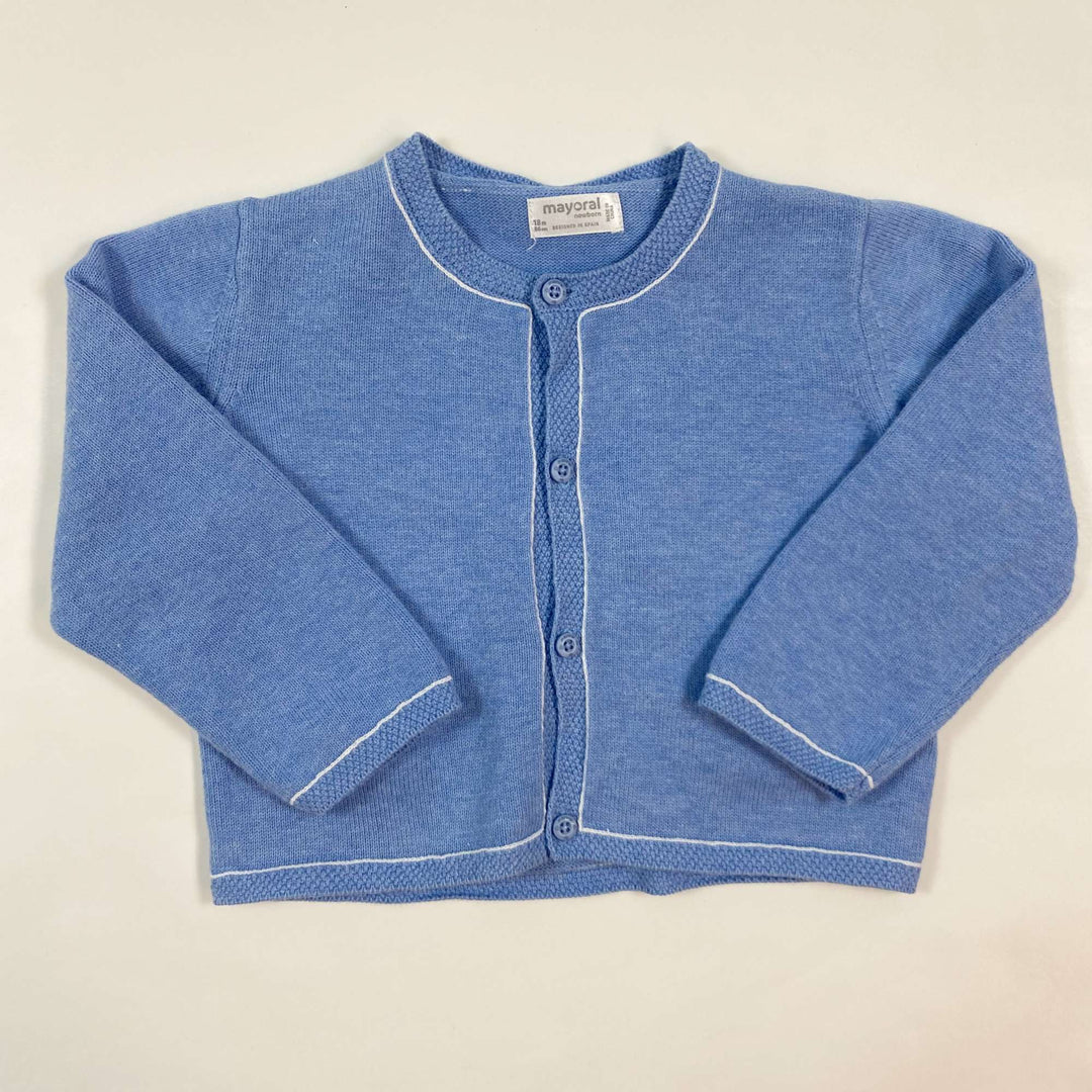 Mayoral blue cotton cardigan 18M/86 1