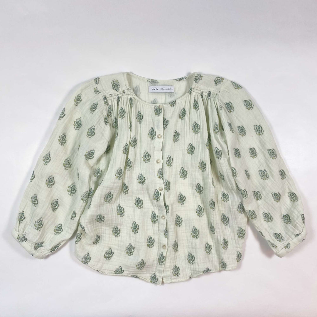 Zara paisley print muslin blouse 7Y/122 1
