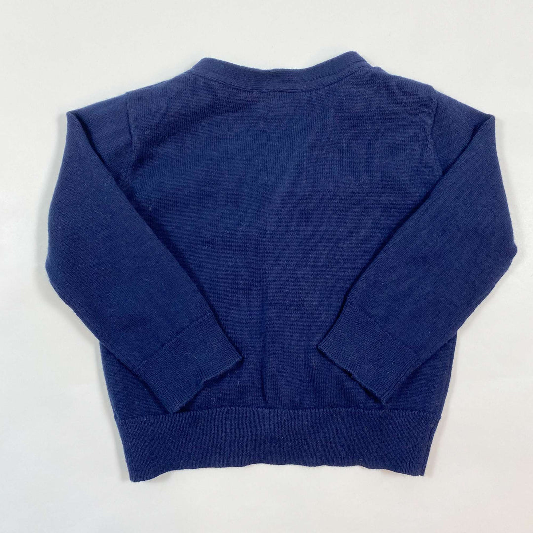 Jacadi navy v-neck cardigan 18M 2