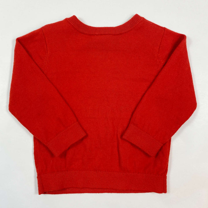 Jacadi red truck print sweater 18M/81 3