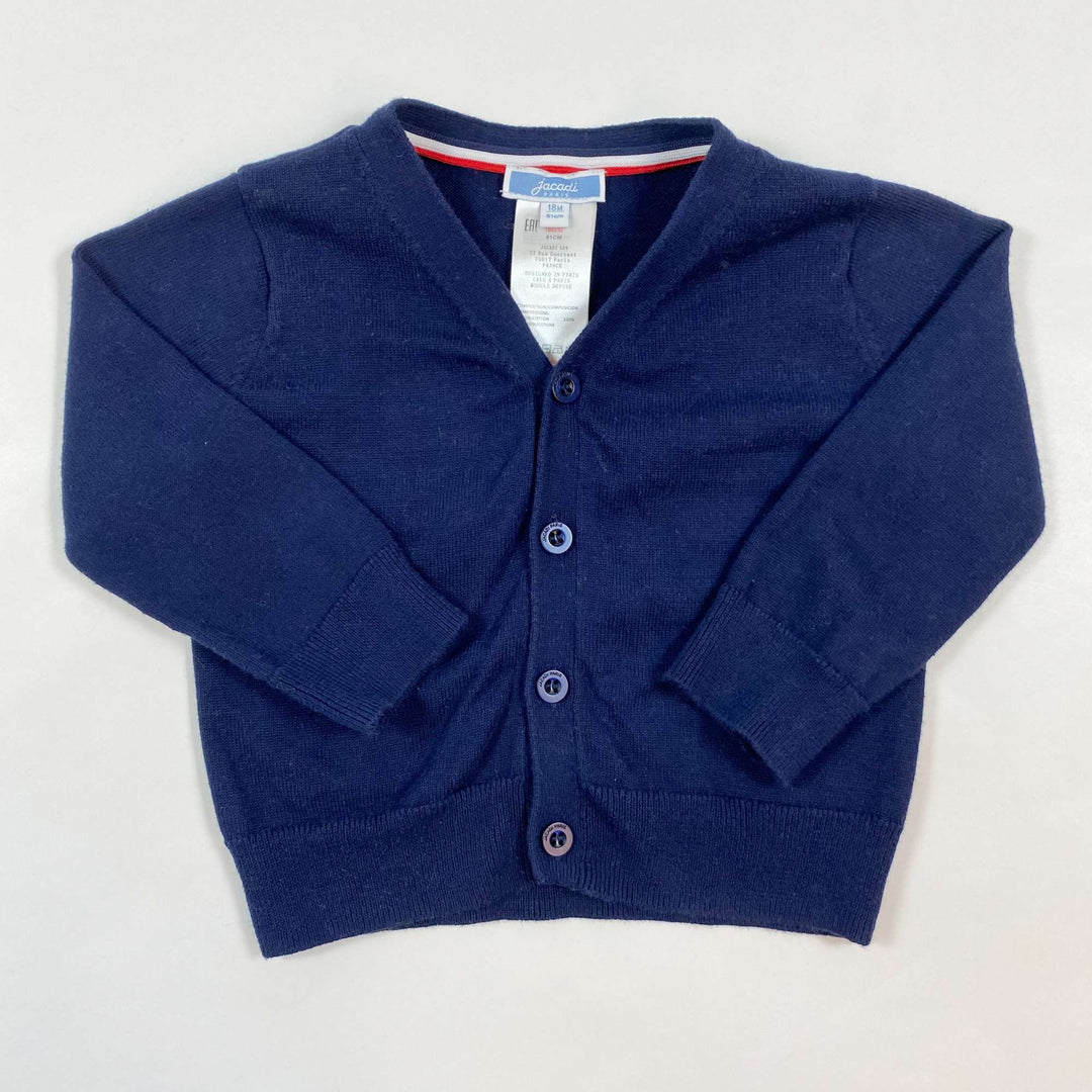 Jacadi navy v-neck cardigan 18M 1