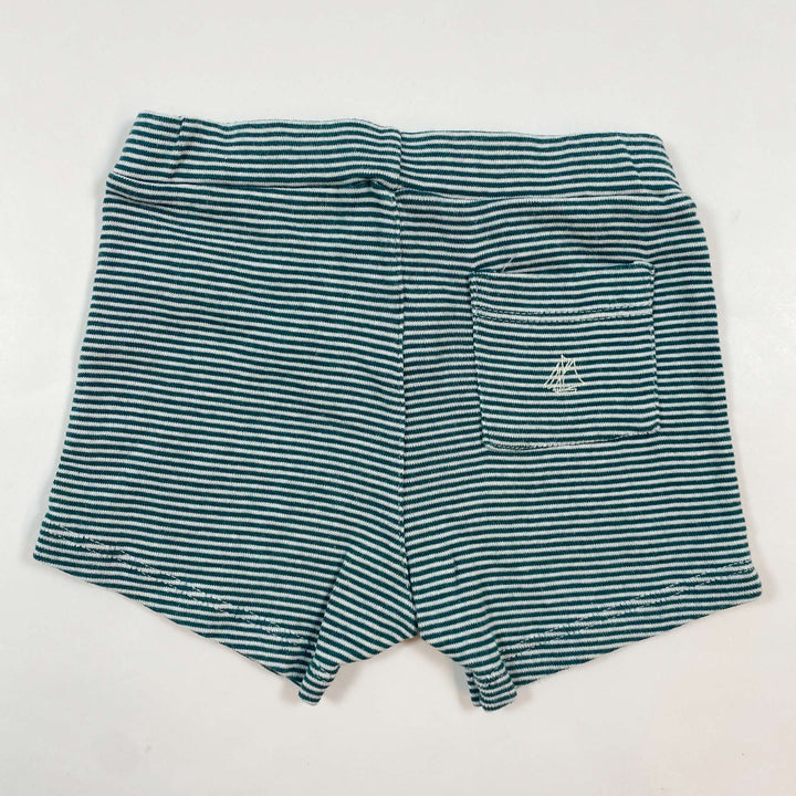 Petit Bateau green stripe shorts 6M/67 2