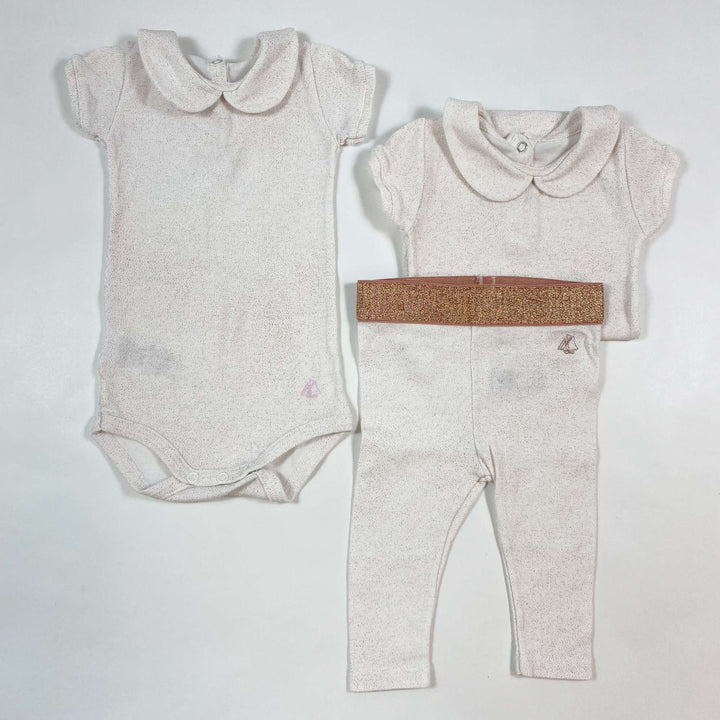 Petit Bateau rose baby set 3M/60 1