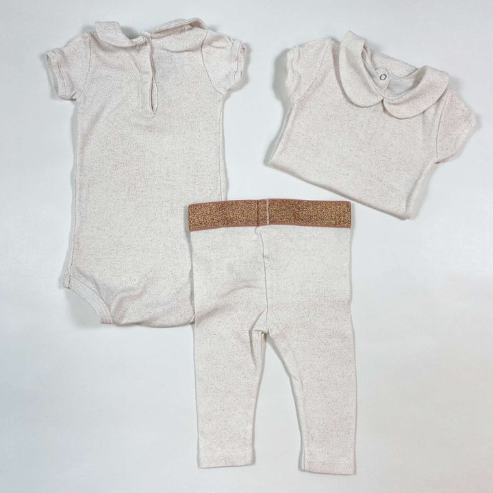 Petit Bateau rose baby set 3M/60 3