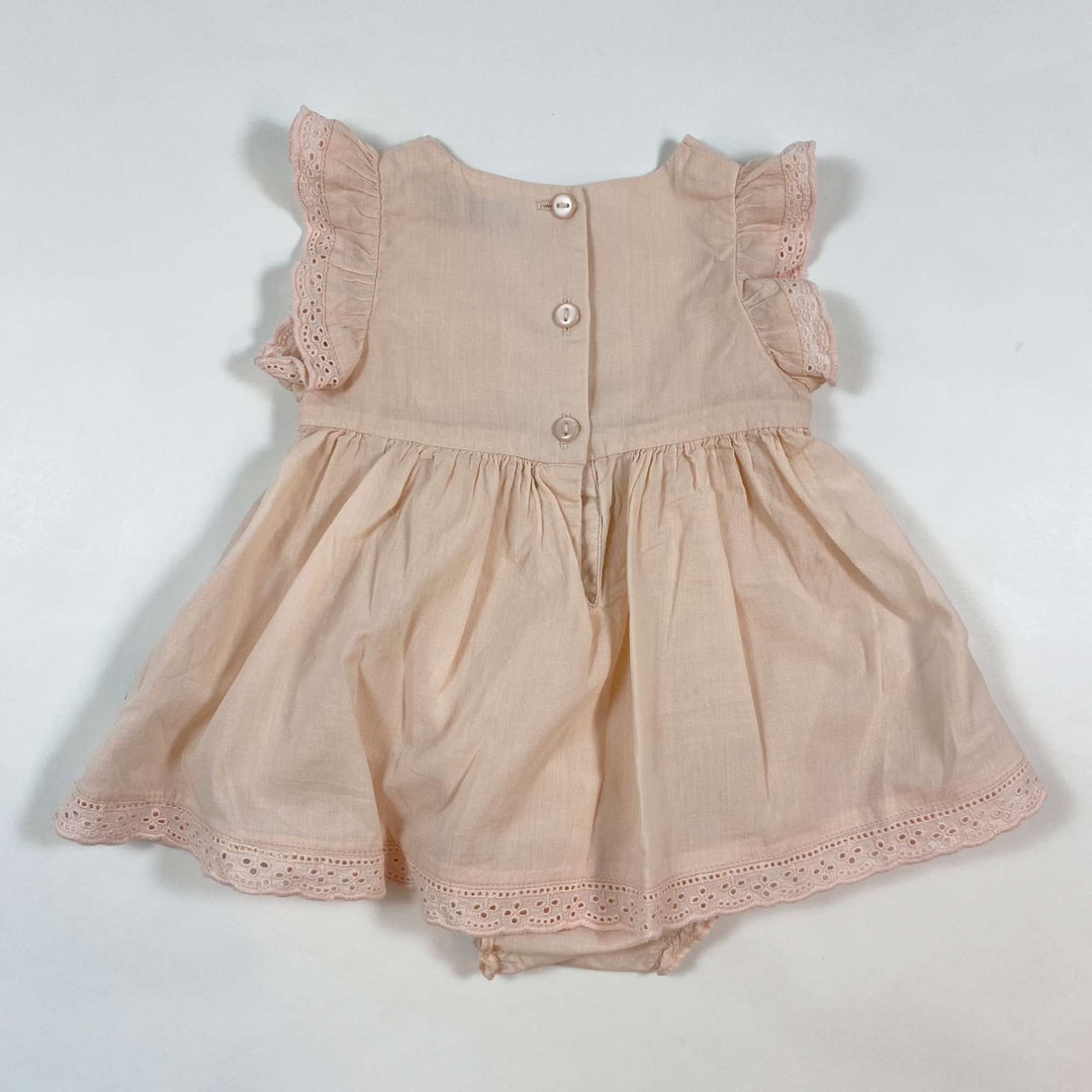 Wheat pink eyelet embroidery cotton baby dress 1M/56 3