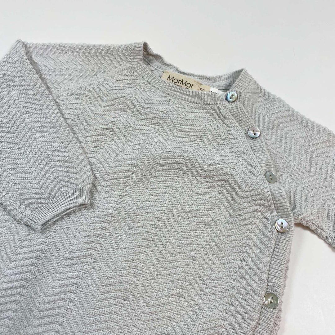 MarMar Copenhagen light dove grey fine knit sweater 9M/74 2