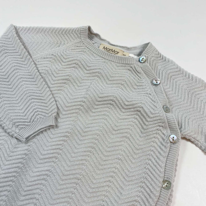 MarMar Copenhagen light dove grey fine knit sweater 9M/74 2