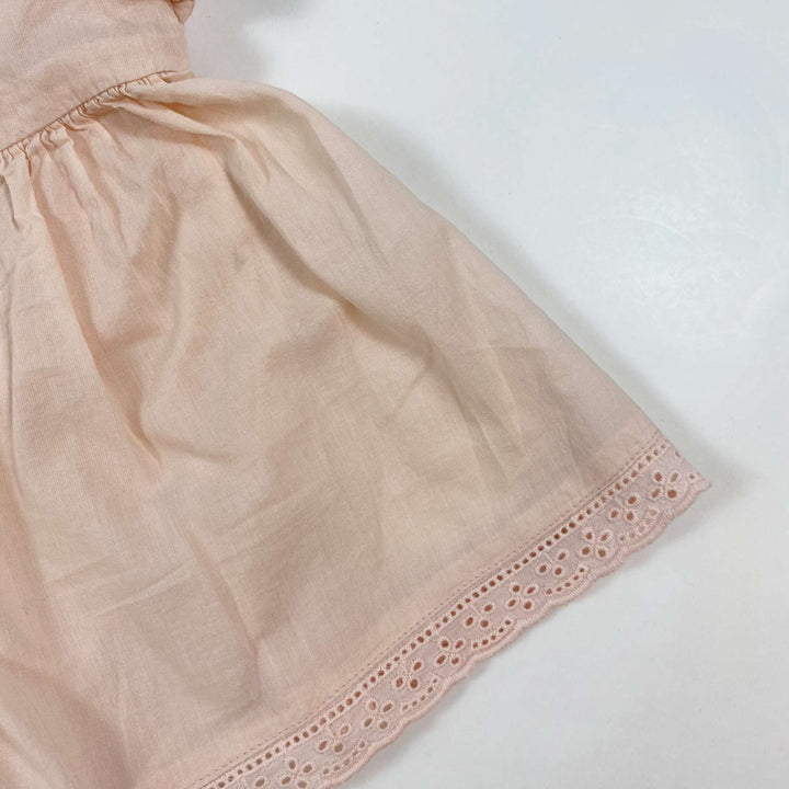Wheat pink eyelet embroidery cotton baby dress 1M/56 4