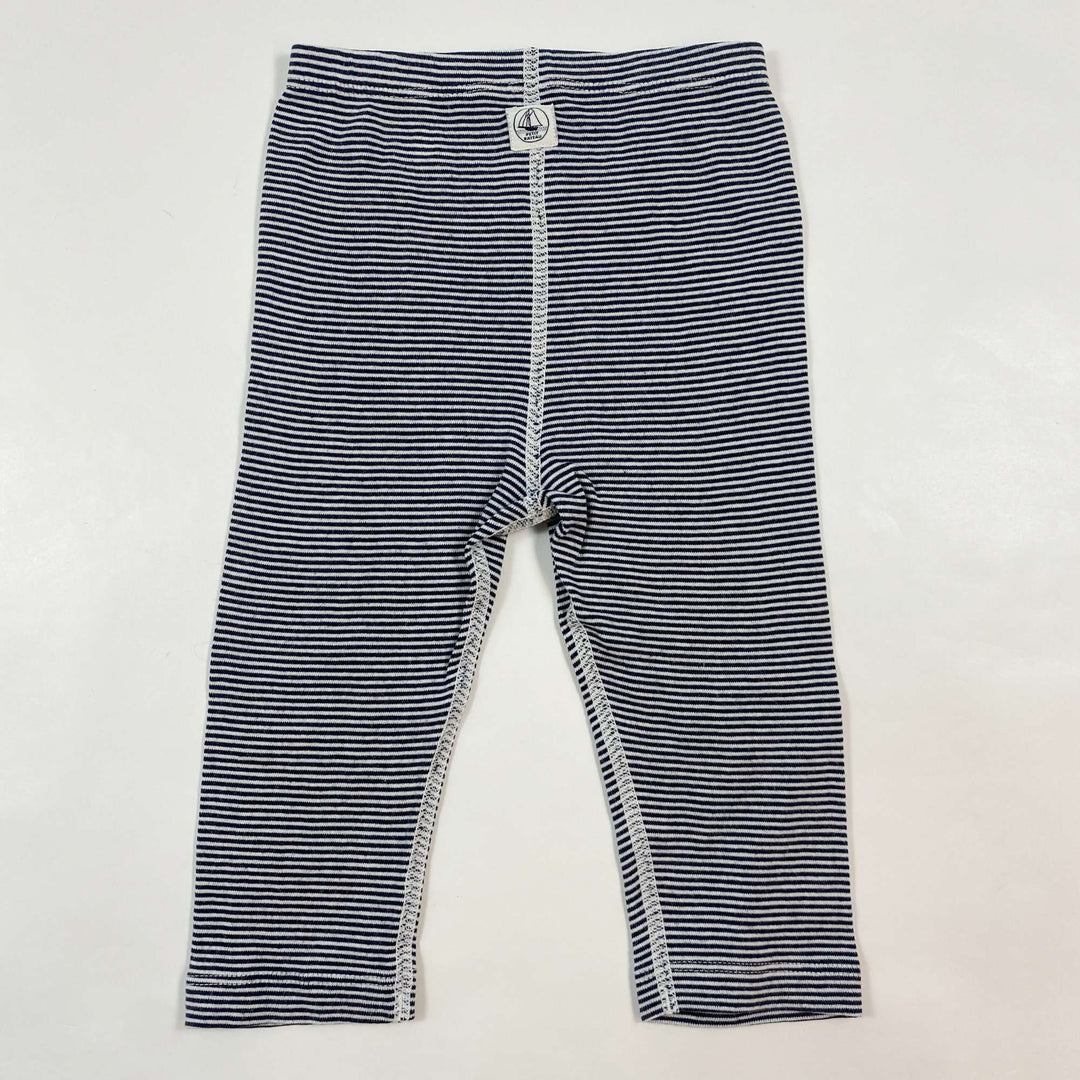 Petit Bateau navy stripe leggings 12M/74 2