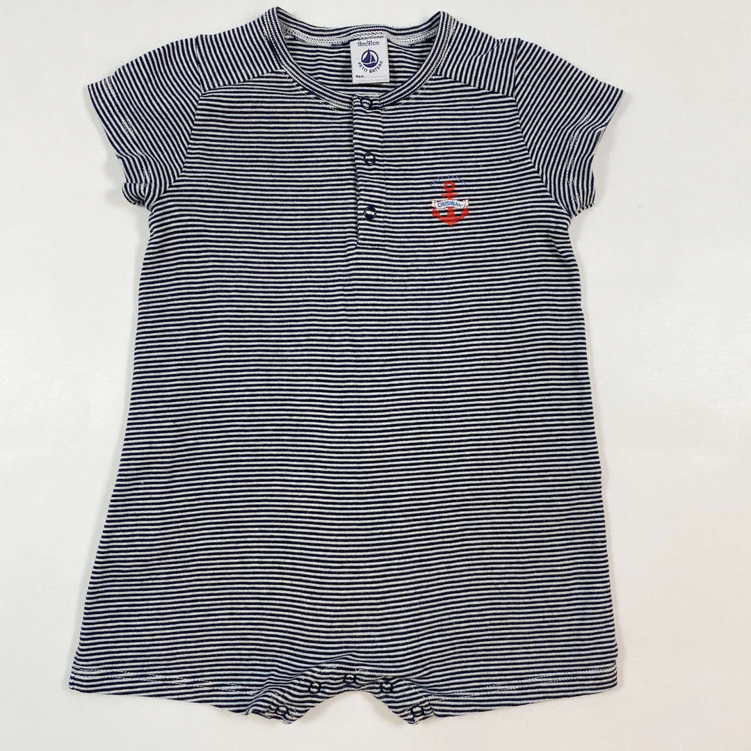 Petit Bateau navy striped short pyjama 18M/81 1