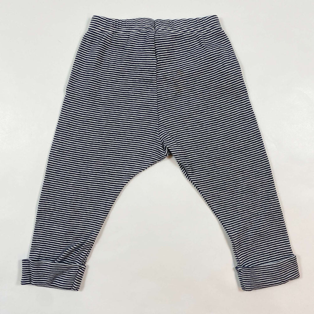Petit Bateau navy stripe leggings 12M/74 2