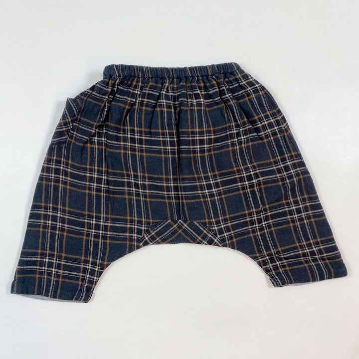 Caramel charcoal plaid baby trousers 12M 2
