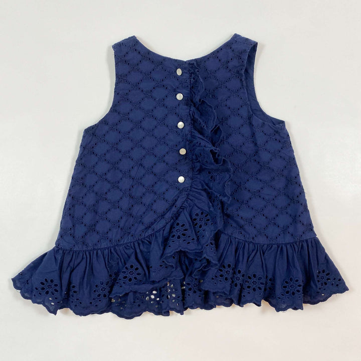 Ralph Lauren navy eyelet sleeveless summer blouse 3Y 2