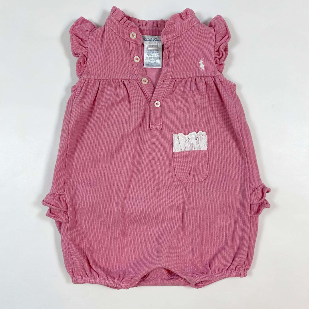 Ralph Lauren pink pocket romper 6M 1