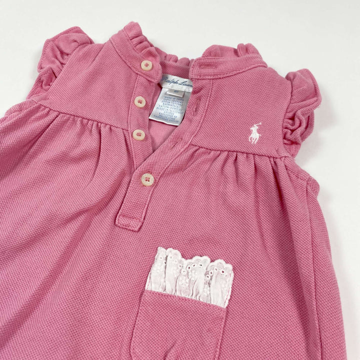 Ralph Lauren pink pocket romper 6M 2