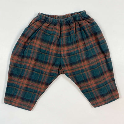 Caramel plaid flannel baby trousers 12M 1