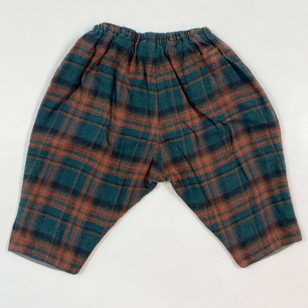 Caramel plaid flannel baby trousers 12M 2