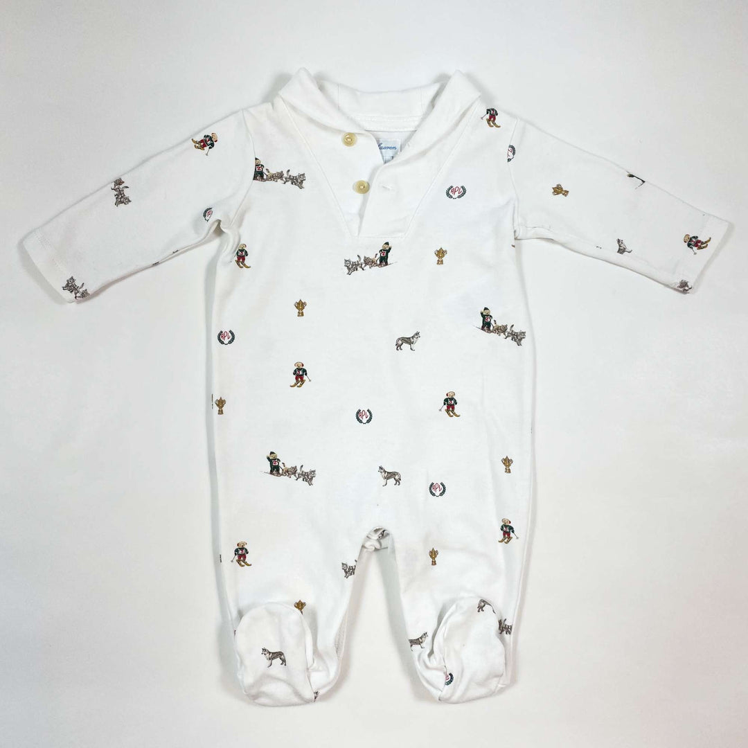 Ralph Lauren winter race print footed pyjama 3M 2