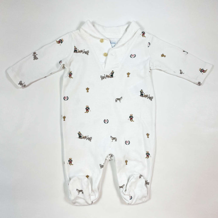 Ralph Lauren winter race print footed pyjama 3M 2