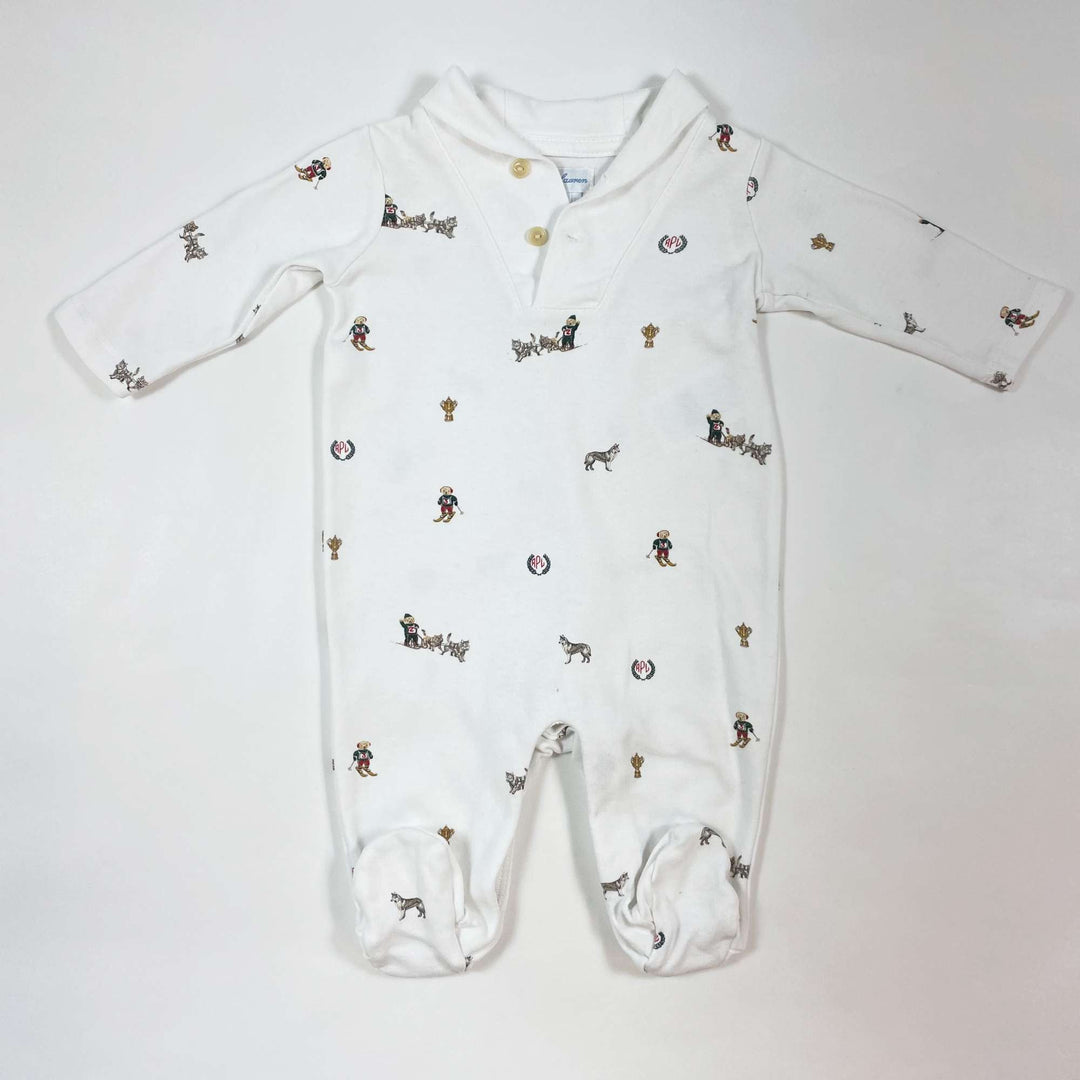 Ralph Lauren winter race print footed pyjama 3M 1