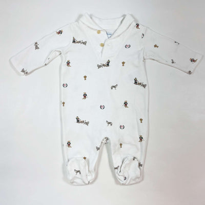 Ralph Lauren winter race print footed pyjama 3M 1