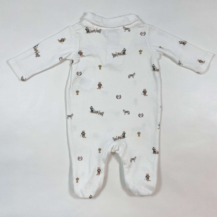 Ralph Lauren winter race print footed pyjama 3M 4