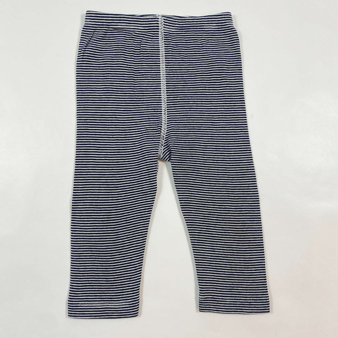 Petit Bateau navy stripe leggings 12M/74 1