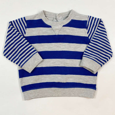 Petit Bateau grey/blue striped sweatshirt 12M/74 1