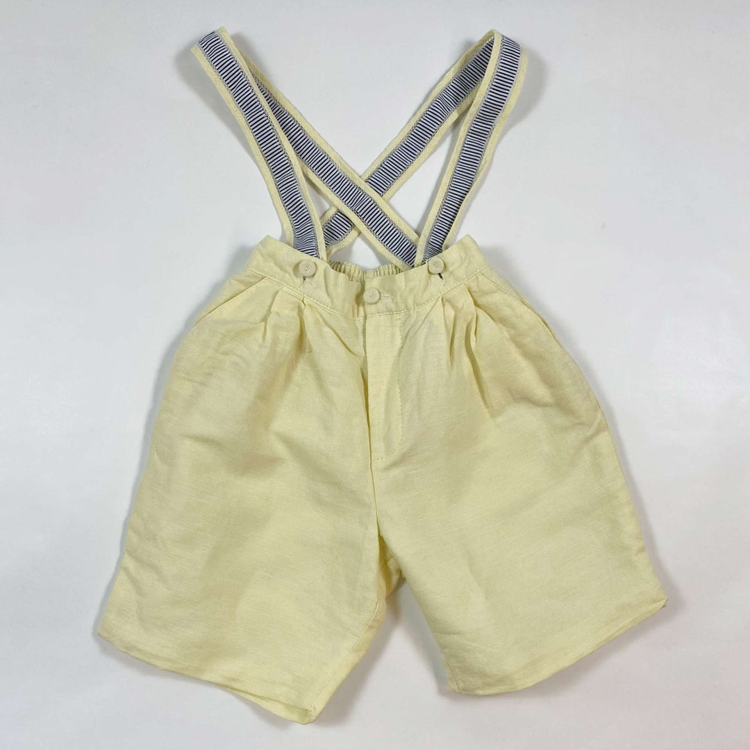 Pretty Originals England linen blend shorts with suspenders 24M 1