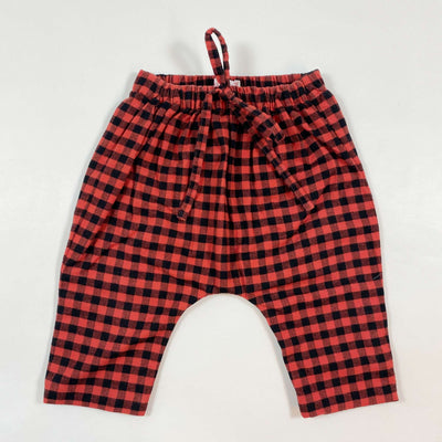 La Coqueta red checked flannel baby trousers 12M 1