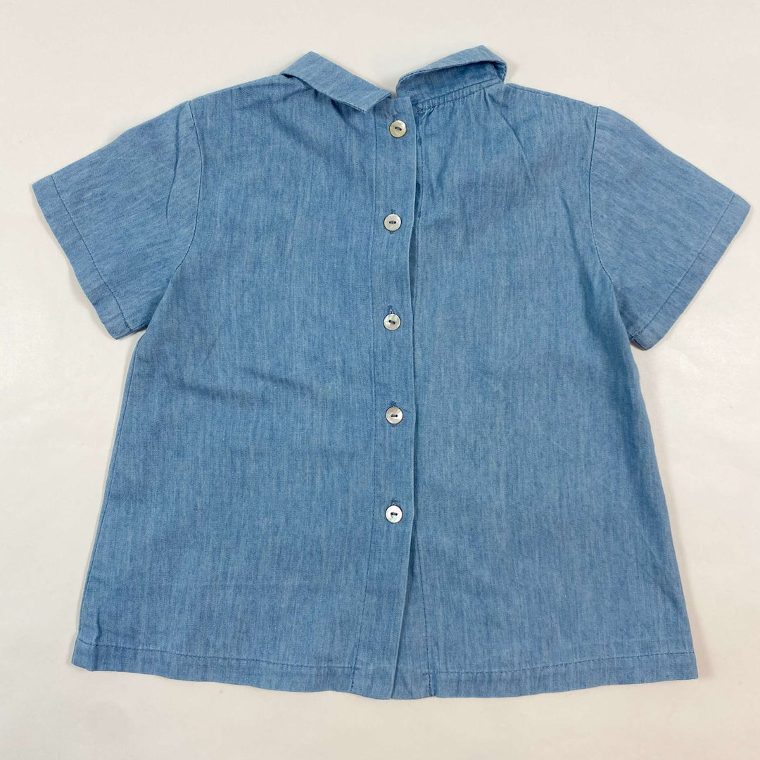 Frangin Frangine soft blue short-sleeved shirt 2Y 2