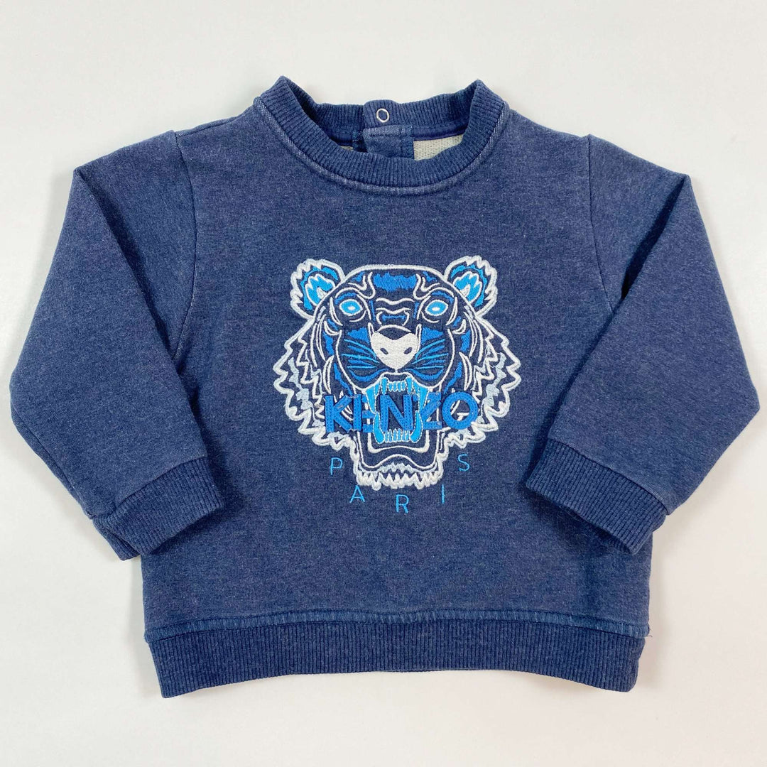 Kenzo blue melange iconic sweatshirt 18M/80 1
