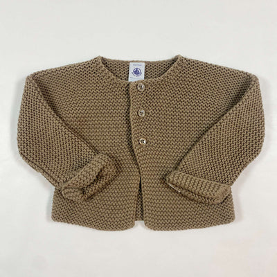 Petit Bateau brown heavy knit cardigan 12M/74 1